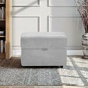 Ravello Storage Footstool in Aero Silver Fabric
