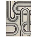 Retro Rug 120 x 170cm - GreyWhiteSilver