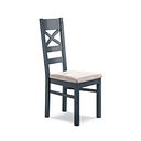 Richmond Ink Blue Painted Hardwood Dining Chair with Heritage Mink Velvet Seat