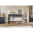 Richmond Smoked Oak Finish and Ink Blue Painted Hardwood Dressing Table