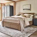 Richmond Smoked Oak Finish Storage King-size Bed