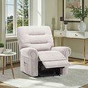 Eastbourne Riser Recliner Armchair in Andaz Silver Fabric