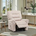 Eastbourne Riser Recliner Armchair in Dorset Beige Fabric