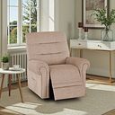 Eastbourne Riser Recliner Armchair - Plush Beige Fabric