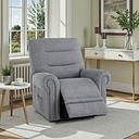 Eastbourne Riser Recliner Armchair in Santos Steel Fabric