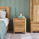 Romsey Natural Solid Oak 2 Drawer Bedside 