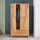 Romsey Natural Solid Oak Double Wardrobe