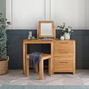 Romsey Natural Solid Oak Dressing Table Stool