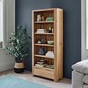 Romsey Natural Solid Oak Tall Bookcase