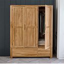 Romsey Natural Solid Oak Triple Wardrobe