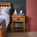 Original Rustic Solid Oak Bedside Table