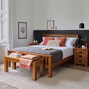 Original Rustic Solid Oak Frame 5ft King-Size Bed