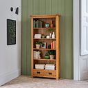 Original Rustic Solid Oak Tall Bookcase