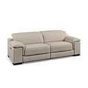 Santino 3 Seater Recliner Sofa With Power Headrest in Pebble Leather