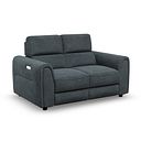 Santorini 2 Seater Electric Recliner Sofa with Power Headrests in Nomad Harbour Mist Fabric