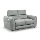 Santorini 2 Seater Electric Recliner Sofa with Power Headrests in Nomad Pebble Fabric