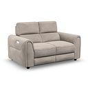 Santorini 2 Seater Electric Recliner Sofa with Power Headrests in Nomad Sahara Fabric