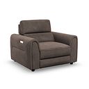 Santorini Power Motion Chaise Armchair and Power Headrest in  Nomad Driftwood Fabric
