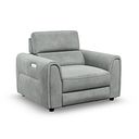 Santorini Power Motion Chaise Armchair and Power Headrest in  Nomad Pebble Fabric