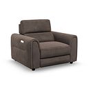 Santorini Electric Recliner Armchair with Power Headrest in  Nomad Driftwood Fabric