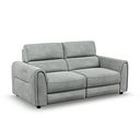 Santorini Modular 2 Seater Electric Reclining Sofa with Power Headrests in Nomad Pebble Fabric  - GROUP 8