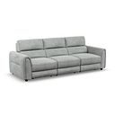 Santorini  Modular 3 Seater Power Motion Chaise Sofa in Nomad Pebble Fabric- GROUP 9