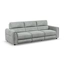 Santorini Modular 3 Seater Electric Reclining Sofa with Power Headrests in Nomad Pebble Fabric  - GROUP 9