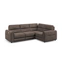 Santorini Modular 4 Seater Electric Recliner Left Hand Corner Sofa with Power Headrests in Nomad Driftwood Fabric - GROUP 2