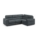 Santorini Modular 4 Seater Electric Recliner Left Hand Corner Sofa with Power Headrests in Nomad Harbour Mist Fabric - GROUP 2