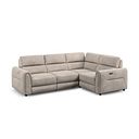 Santorini Modular 4 Seater Electric Recliner Left Hand Corner Sofa with Power Headrests in Nomad Sahara Fabric - GROUP 2