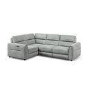 Santorini Modular 4 Seater Electric Recliner Right Hand Corner Sofa with Power Headrests in Nomad Pebble Fabric - GROUP 2
