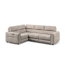 Santorini Modular 4 Seater Electric Recliner Right Hand Corner Sofa with Power Headrests in Nomad Sahara Fabric - GROUP 2