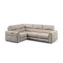 Santorini Modular 4 Seater Power Chaise Right Hand Corner Sofa with Power Headrests in Nomad Sahara Fabric- GROUP 
