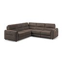 Santorini Modular 5 Seater Power Chaise Corner Sofa in Nomad Driftwood Fabric- GROUP 3