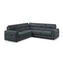 Santorini Modular 5 Seater Power Chaise Corner Sofa in Nomad Harbour Mist Fabric- GROUP 3