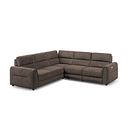 Santorini Modular 5 Seater Electric Reclining Corner Sofa with Power Headrests in Nomad Driftwood Fabric- GROUP 3