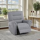 Eastbourne Recliner Armchair with USB in Santos Steel Fabric