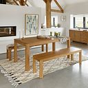 Savannah Hevea Dining Table and 2 Savannah Hevea Wood Benches