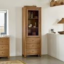 Savannah Solid Heveawood Display Cabinet