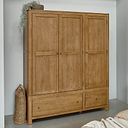 Savannah Solid Heveawood Triple Wardrobe