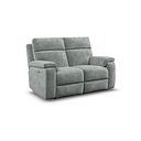 Selby 2 Seater Power Recliner Sofa in Plush Silver Fabric