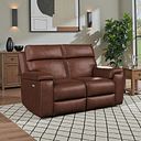 Selby 2 Seater Power Recliner Sofa in Virgo Chestnut Leather