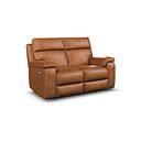Selby 2 Seater Power Recliner Sofa in Virgo Cognac Leather