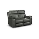 Selby 2 Seater Power Recliner Sofa with Power Headrest in Virgo Lead Leather