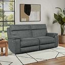 Selby 3 Seater Power Recliner Sofa in Miller Grey Fabric