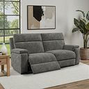 Selby 3 Seater Power Recliner Sofa in Plush Charcoal Fabric