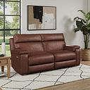 Selby 3 Seater Power Recliner Sofa in Virgo Chestnut Leather