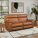 Selby 3 Seater Power Recliner Sofa in Virgo Cognac Leather