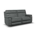 Selby 3 Seater Power Recliner Sofa with Power Headrest in Miller Grey Fabric