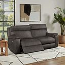Selby 3 Seater Power Recliner Sofa with Power Headrest in Pilgrim Pewter Fabric